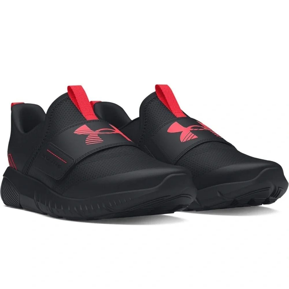 NIB Under Armour Boys' BPS Flash Sneaker, Red & Black | Size 11K